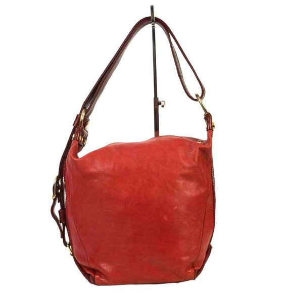 Marino Orlandi Large Dark Red Leather Bucket Bag Made in Italy - Picture 7 of 17